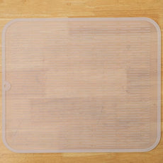 Silicone Dish Drying Mat for Multiple Usage,Easy clean,Eco-friendly,Heat-resistant Silicone Mat for Kitchen Counter or Sink,Refrigerator or Drawer Liner Translucent 2XL 24 inches x 18 inches