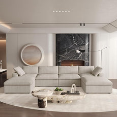 Cloud Couch Modular Sectional Sofa with 2 Storage Ottomans,160.6