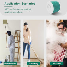 2 Pack Core 300/Core P350 Compatible with LEVOIT Core P350/Core 300 and Core 300S, Grade True Filter High-Efficiency Activated Carbon, Compare to Part # Core 300-RF (300-green-2Pack)