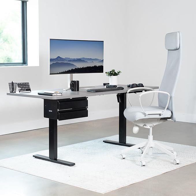 VIVO 16 inch Slide Out Dual Tier Desk Drawer, Under Desk 2 Layer Storage, Black, DESK-DR02
