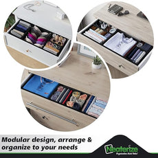 NEATERIZE Drawer Organizer Clothes Set of 12 Black - Dresser Organizer For Nursery, Bedroom, Closet