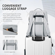 GOLF SUPAGS Stylish Laptop Backpack for Women Airline Approved Perfect for Work College and Travel Multi-Functional Casual Daypack Fits 15.6 Inch Notebook (Pale Grey)