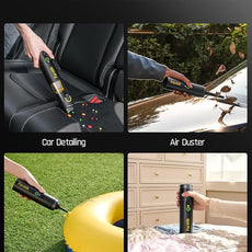 Fanttik Slim V10 APEX Cordless Car Vacuum, 4-in-1 Portable Mini Handheld Vac, 19kPa Suction Power, Upgraded Smart Digital Display, 2 Suction Modes for Small Jobs, Car, Office Desk, Keyboards (Black)