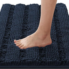 H.VERSAILTEX Bathroom Rugs Bath Rugs for Bathroom Non Slip Bath Mats Extra Thick Chenille Striped Rug 17