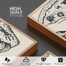 BINCUE Food Wood Wall Art Modern Cheers Kitchen Wall Decor Abstract Friends Party Artwork for Kitchen Dining Room Living Room 12