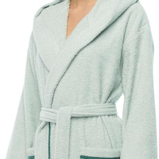 Arus Women's Hooded Classic Bathrobe Turkish Cotton Robe with Full Length Options