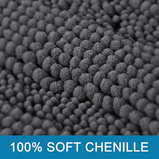 H.VERSAILTEX Bath Rugs for Bathroom Non Slip Bath Mats Extra Thick Chenille Striped Rug 20