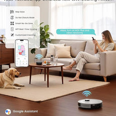 Lefant LiDAR Robot Vacuum and Mop Combo, 10000Pa Suction, 75-Day Self-Emptying Base with Multi-Floor Mapping, 240Min Runtime, Ideal for Pet Hair & Carpets, Wi-Fi/Alexa/App Control, M2S Plus