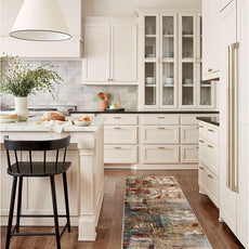 Lahome Washable Runner Rug with Rubber Backing- 2x8 Rug Runners for Hallways Non Slip Kitchen Rugs Non Skid, Modern Abstract Carpet Runner Indoor Floor for Bathroom Entrance Living Room Bedroom,Red