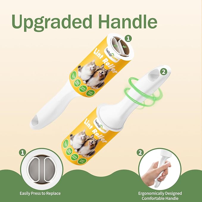 Extra Sticky Lint Roller for Pet Hair Suit (300Sheets+3 Handles)