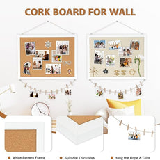 Double-Sided Large Cork Board with Linen, 30