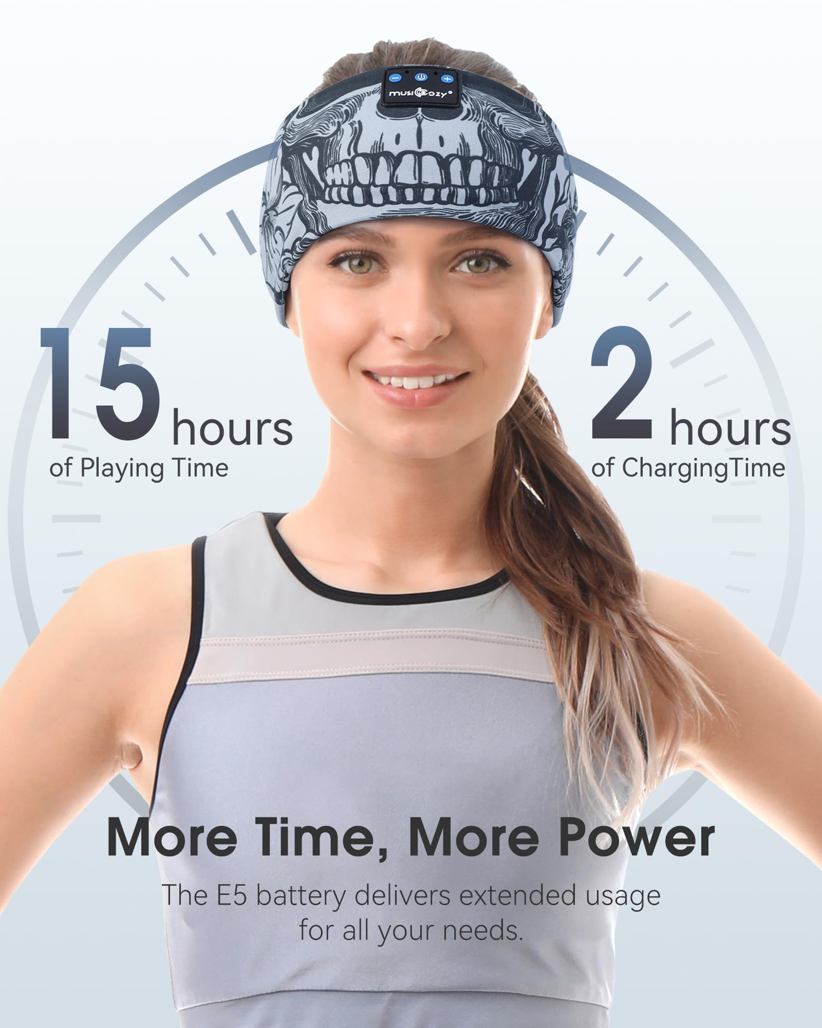 MUSICOZY Sleep Headphones Bluetooth 5.4 Headband, Sports Wireless Earphones Sweat Resistant Earbuds Sleeping Headphone with Ultra-Thin HD Stereo Speaker for Workout Running Cool Gadgets Unique Gifts Dormly