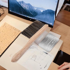 Drafting Brush, Mini Dusting Brushes, Soft Bristles, Drafting Supplies and Architecture Cleaning Tool, Horse Hair Drafting Brush for Student (2 pcs)