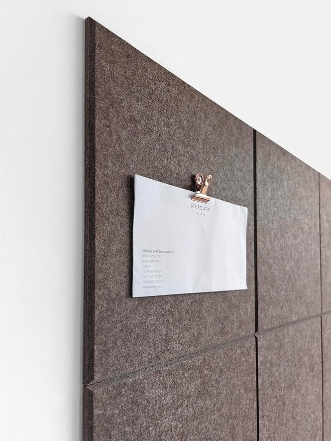 Felt Wall Tiles | Large Cork Board Alternative | Aesthetic Felt Bulletin Board for Office, Home & Classroom | Large Cork Boards for Walls Pinboard (12-Pack) | Desert Palm