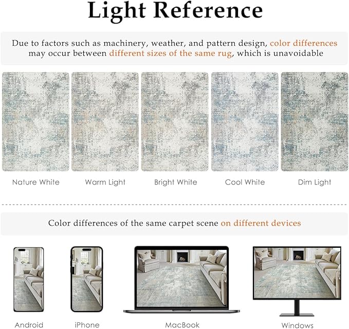 2x5 Washable Runner Rug Blue Cream Abstract Hallway Kitchen Throw Rug Neutral Modern Non Slip Soft Low Pile Lightweight Carpet for Bathroom Laundry Bedroom Living Room