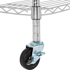 Amazon Basics 4-Shelf Adjustable, Heavy Duty Storage Shelving Unit with Wheels for Easy Assembly, for Garage or Kitchen Use, Metal Organizer Wire Rack, 36