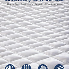 King Size Mattress Topper,Dual Layer Gel Memory Foam & Pillow Top Mattress Topper King for Pressure Relief and Medium Firm Support,CertiPur-US Certified