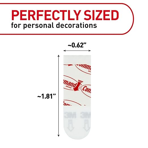 Command Poster Strips, Damage Free Hanging Poster Hangers, No Tools Wall Hanging Strips for Back to School Posters, 256 White Command Adhesive Strips
