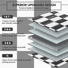 yescool Black Checkered Weighted Blanket 3 Pounds Plaid Weighted Throw Blanket, Heavy Blanket for Sleeping, Tartan Bed Blanket Gift for 20-40lbs, 36