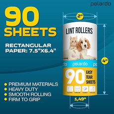 Lint Rollers 900 Sticky Sheets, 10 Spare Rollers,10 Pack of Refills Only. Pet Hair Remover for Clothes, Furniture, Couch, Carpet, Dog Hair Remover, Cat Hair Remover, Animal Fur, Fuzz