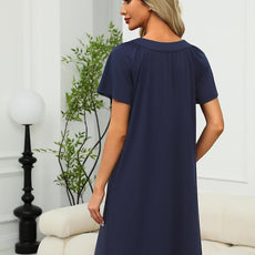 Ekouaer Women Robe Zipper Front Mumu Duster Robes Zip Up Housecoat Soft Sleepwear with Pockets