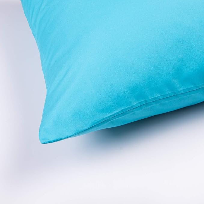 FLXXIE 2 Pack Microfiber King Pillow Cases, 1800 Super Soft Pillowcases with Envelope Closure, Wrinkle, Fade and Stain Resistant Pillow Covers, 20x36, Blue