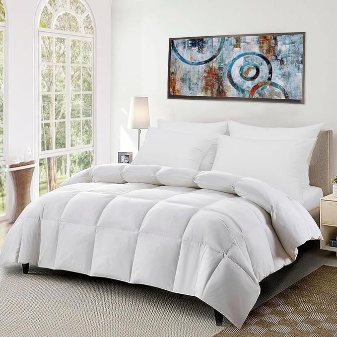 Flat Ultra Thin Bed Pillows Standard Size Pillow Set of 2 Extra Soft Down Alternative for Stomach Side Back Sleeper White 20x26inches