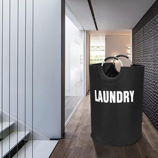 DOKEHOM 160L XX-Large Laundry Basket (7 Colors), Collapsible Laundry Bag, Foldable Laundry Hamper, Folding Washing Bin (Black, XXL)
