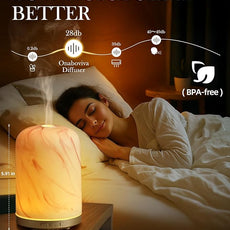 Essential Oil Diffuser – 2.4MHz Ultrasonic Aromatherapy Diffuser, Health Night Light, Timer & Auto Shut-Off, BPA-Free, 120ml Oil Diffuser for Home, Office, Spa, Yoga, Hotel