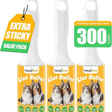 Extra Sticky Lint Roller for Pet Hair Suit (300Sheets+3 Handles)