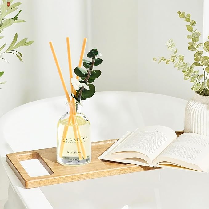 COCORRÍNA Eucalyptus Reed Diffuser Set of 3 - Lavender Eucalyptus, Black Forest, Clean Cotton Scents, 1.7 fl oz Each, Total 5.1 oz, Scented Oil Diffusers for Home & Office﻿