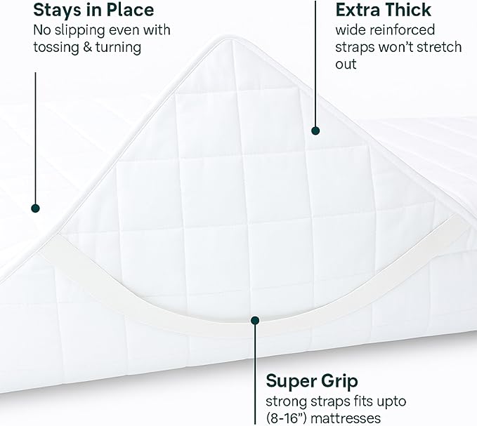 COTTONPASSION Washable Underpads King Size 78'' x 80'' - Waterproof Reusable Heavy Absorbency Incontinence Bed Pads with Straps - Bedwetting Mattress Protector for Adults, Kids, Elderly and Pets