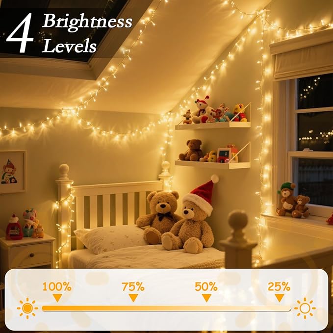 132FT 400 LED Christmas Tree Lights, Bright Warm White to Multicolor Outdoor Christmas String Lights for House, Fairy Lights with 11 Modes, Waterproof & Durable Indoor Outdoor Decor