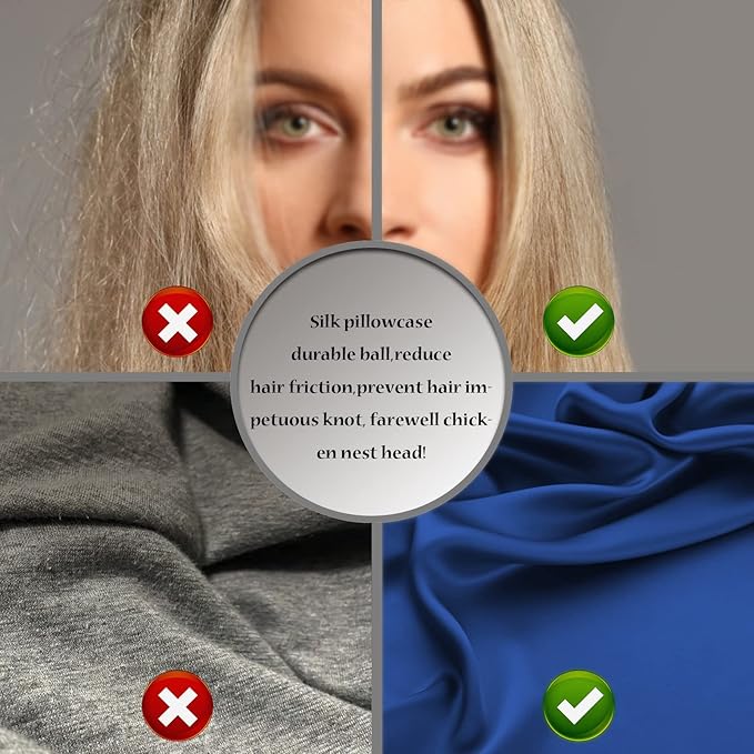 Silk Pillowcase for Hair and Skin,Soft,Breathable and Sliky 100% Standard Size Pillow Cases Set of 2,Both Sides Natural Mulberry Silk Pillowcases with Hidden Zipper(Standard Size 20"X 26",2pcs)