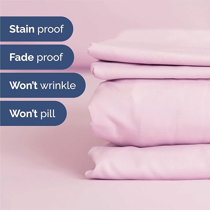 Split King 7 Piece Sheet Set - Cooling & Breathable Bed Sheets - Hotel Luxury Bed Sheets for Women, Men, Kids & Teens - Deep Pockets - Easy Fit - Soft and Wrinkle Free - Split King Light Pink Sheets
