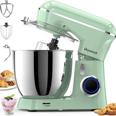 Stand Mixer, 6.5QT 10-Speed Tilt-Head Electric Stand Mixer, 3-In-1 Kitchen Mixer with Bowl, Dough Hook, Whisk and Beater, Food Mixer for Baking, Cake and Most Home Cooks, Light Green