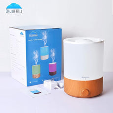 BlueHills Premium 4000 ML XL Essential Oil Diffusers - 70 Hour Run Aromatherapy Diffuser & Air Humidifier Mist for Large Room 7 LED Colors Oil Big Diffuser Essential Oils for Home w/Auto Shut Off E403
