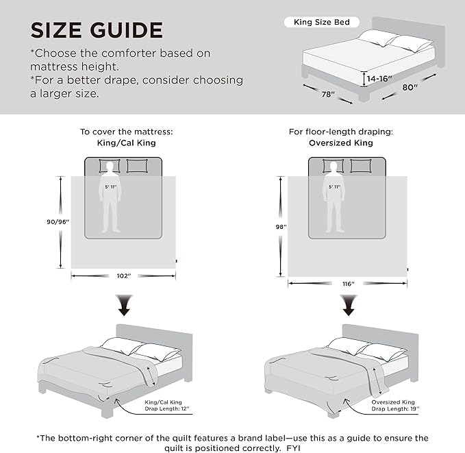 Bedsure Comforter Duvet Insert - Quilted Comforters Oversized King, All Season Duvet, GentleSoft Down Alternative Bedding, with 8 Tabs, Gifts for Women/Men, Olive Green, Oversized King 116 x 98 Inches