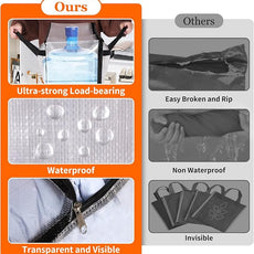 6 Pack Long Clear Storage Bags for Comforter, Clothes & Bedding, Plastic Blanket Storage with Zipper and Handle, Moving Bags, Closet Organizer and Under-Bed Storage (90L, 39.4