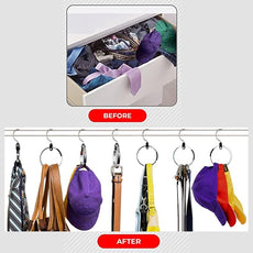 Multipurpose Closet Hangers- Tie and Belt Hanger for Closet- Great Space Saving Belt Organizer for Wardrobe - Ideal for Storing Belts, Ties, Scarfs, Baseball Hats, Purses & More- 2 Pack