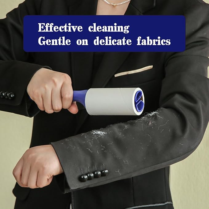 Lint Rollers 525 Sheets Extra Sticky Lint Roller Portable Lint Remover with 2 Upgraded Handles 5 Rollers for Pet Hair Clothes Furniture Blanket