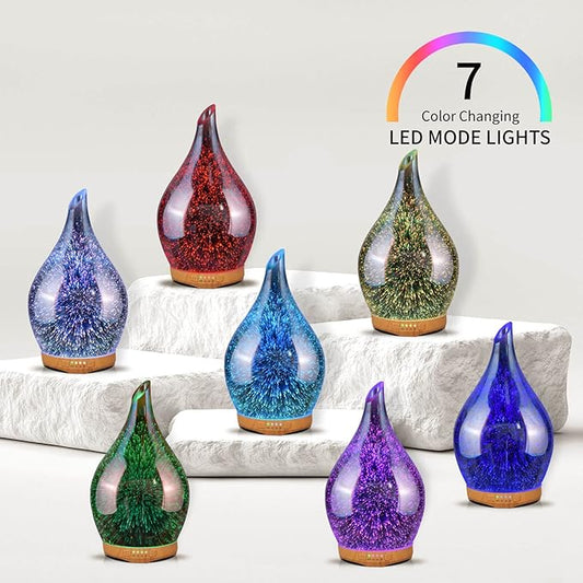 Porseme 280ml Essential Oil Diffuser,Aroma Ultrasonic Humidifier with Remote Control,BPA Free,Auto Shut-Off,Timer Setting