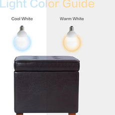 HomePop Leatherette Tufted Square Storage Ottoman with Hinged Lid, Brown Small