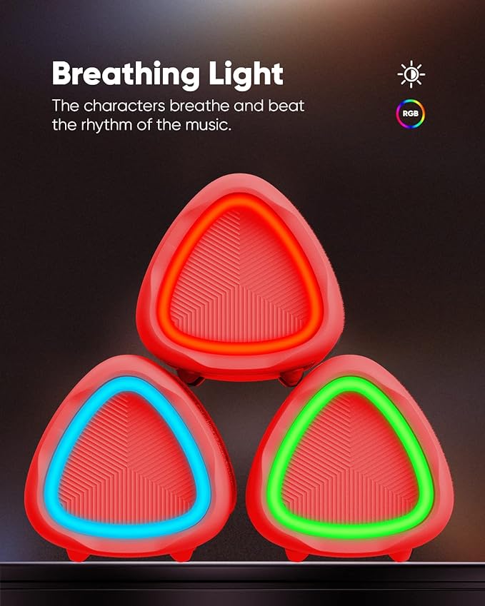 Bluetooth Speaker with HD Sound, Portable Wireless, IPX5 Waterproof, Up to 20H Playtime, TWS Pairing, BT5.3, for Home/Party/Outdoor/Beach, Electronic Gadgets, Birthday Gift (Red)