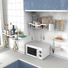 Shower Caddy Adhesive Shower Organizer 7-Pack, Rustproof Stainless Steel Bathroom Shelves, Large Capacity No-Drill Rack Storage Accessories with Soap Dish Toothbrush Holder Hooks (White)