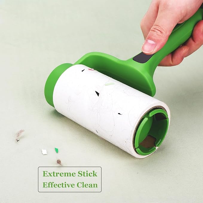 4.6 inch Lint Roller Refills Compatible with Evercare Giant Lint Rollers and T Handle Pet Hair Roller Extreme Stick 90 Sheets Each Refill Roll (Pack of 6, 540 Sheets Total)