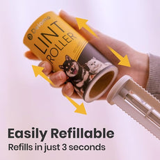 Lint Roller 600 Sheets (2 Rollers + 4 Refills) - Lint Rollers for Pet Hair Extra Sticky, DELOMO Mega Value Pet Hair Removal Tool for Clothes/Couch/Furniture/Car - Ideal Home Gift for Pet Owners