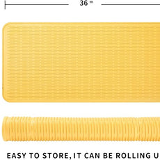 Silicone Dish Drying Mat for Multiple Usage,Easy clean,Eco-friendly,Heat-resistant Silicone Mat for Kitchen Counter or Sink,Refrigerator or Drawer Liner Yellow 5XL 36inches x 18inches