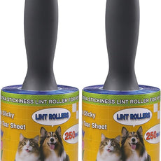 Lint Roller for Pet Hair 500 Sheets Extra Sticky Pet Hair Remover for Clothes Furniture Carpet Cleaner Cars Dogs Travel-Friendly Grip Handle Blue