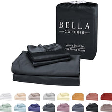 Bella Coterie Luxury Bamboo Viscose Full Size Sheet Set | 100% Organically Grown | Ultra Soft | Cooling for Hot Sleepers | 18